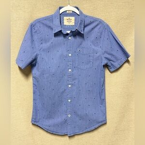 Hollister Blue Patterned Casual Shirt